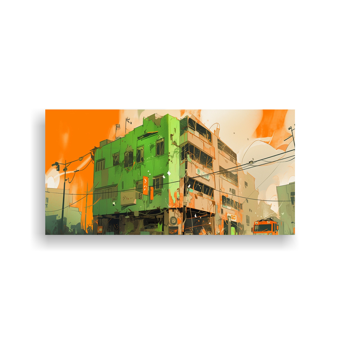 PINTURAS DECORATIVAS EN LIENZO FINO SANTIAGO EN 140X70 CM - 1