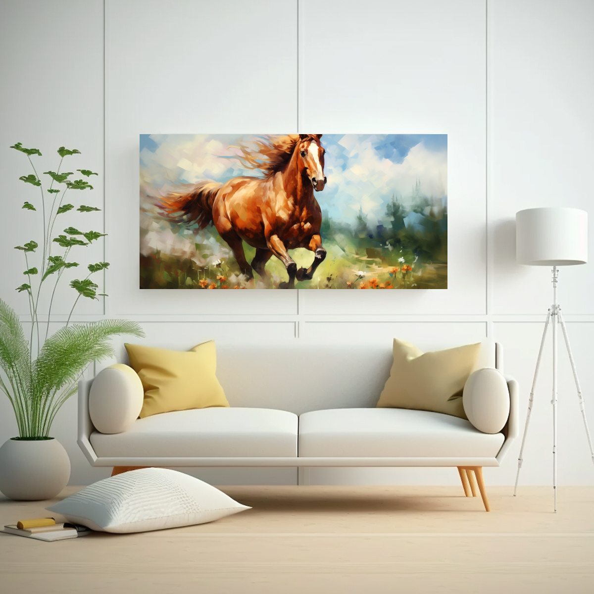 PINTURA AL ESTILO ÓLEO DE ESTILO COLORIDO DE UN 100X50 CM - 2