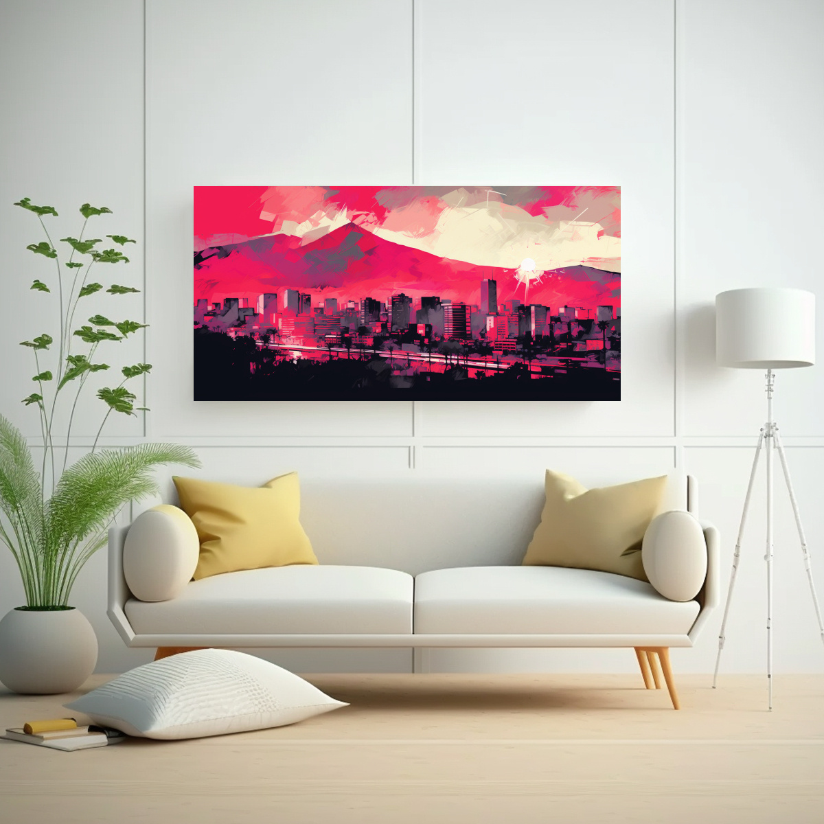 CUADROS DE BELLEZA EN SANTIAGO, CHILE EN ROJO Y 120X60 CM - 2