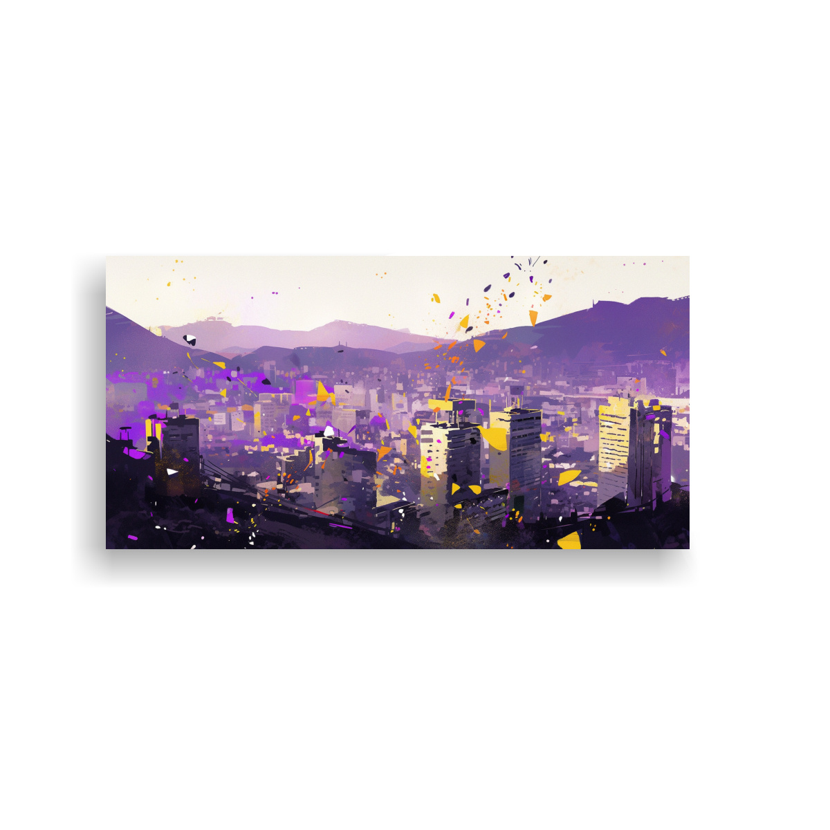PINTURAS DECORATIVAS EN ACUARELA ARTESANAL EN 140X70 CM - 1