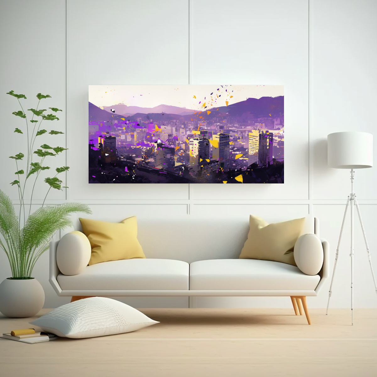 PINTURAS DECORATIVAS EN ACUARELA ARTESANAL EN 140X70 CM - 2