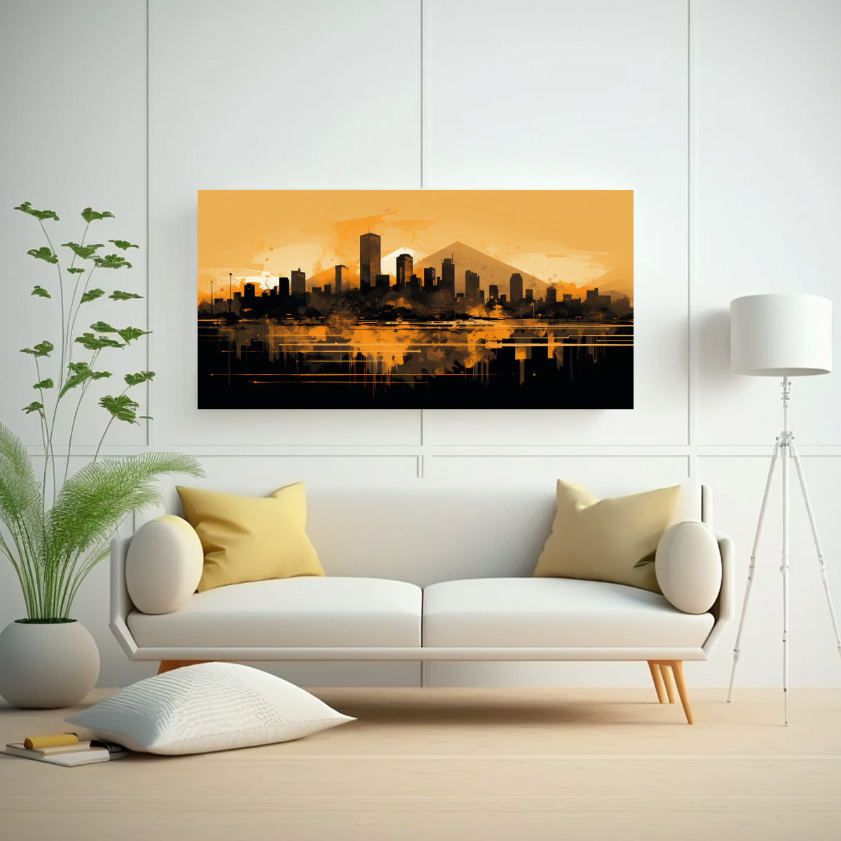 CUADRO DECORATIVO: LIENZO LINDA A SANTIAGO EN 80X40 CM - 2