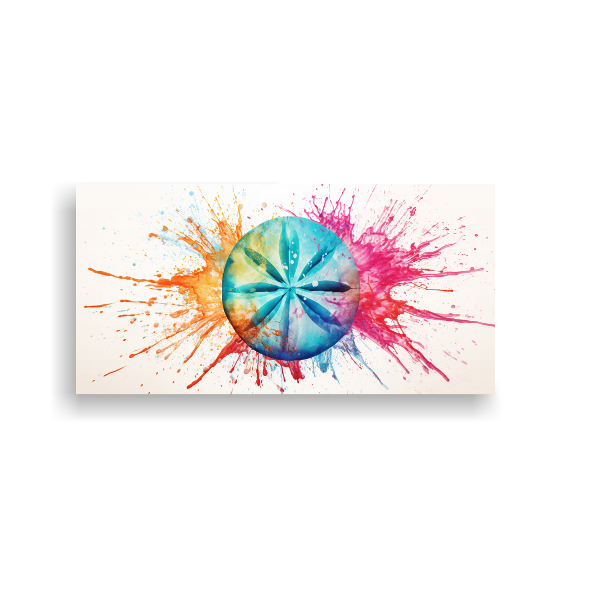 CUADRO DECORATIVO SAND DOLLAR EN COLORES 60X30 CM - 1