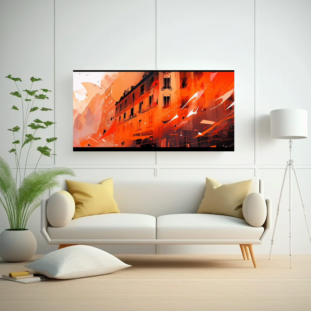 CUADRO FLORAL INTENSO EN SANTIAGO, CHILE EN 120X60 CM - 2