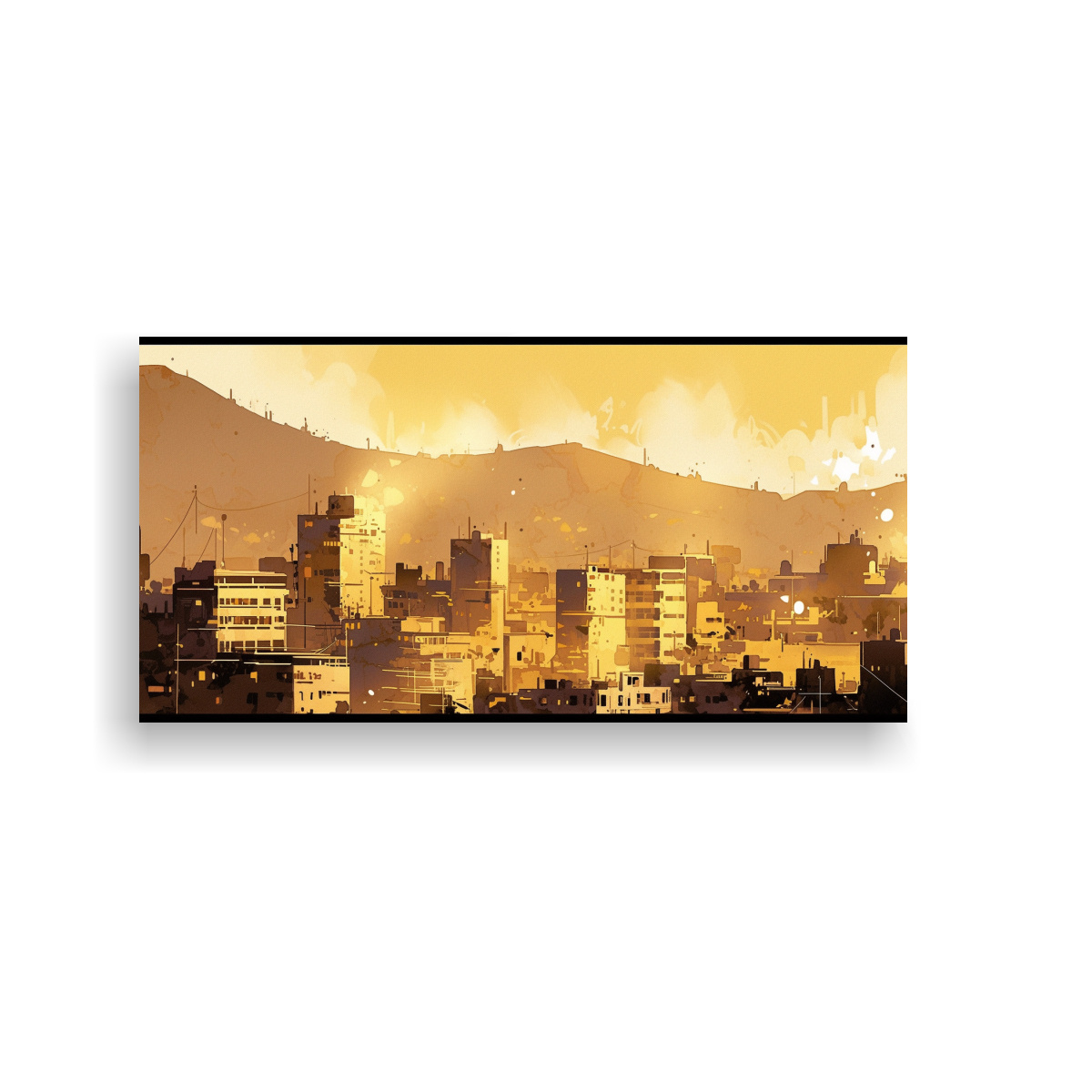 PINTURAS DECORATIVAS EN ESTILO NEONOIR EN TONOS 160X80 CM - 1