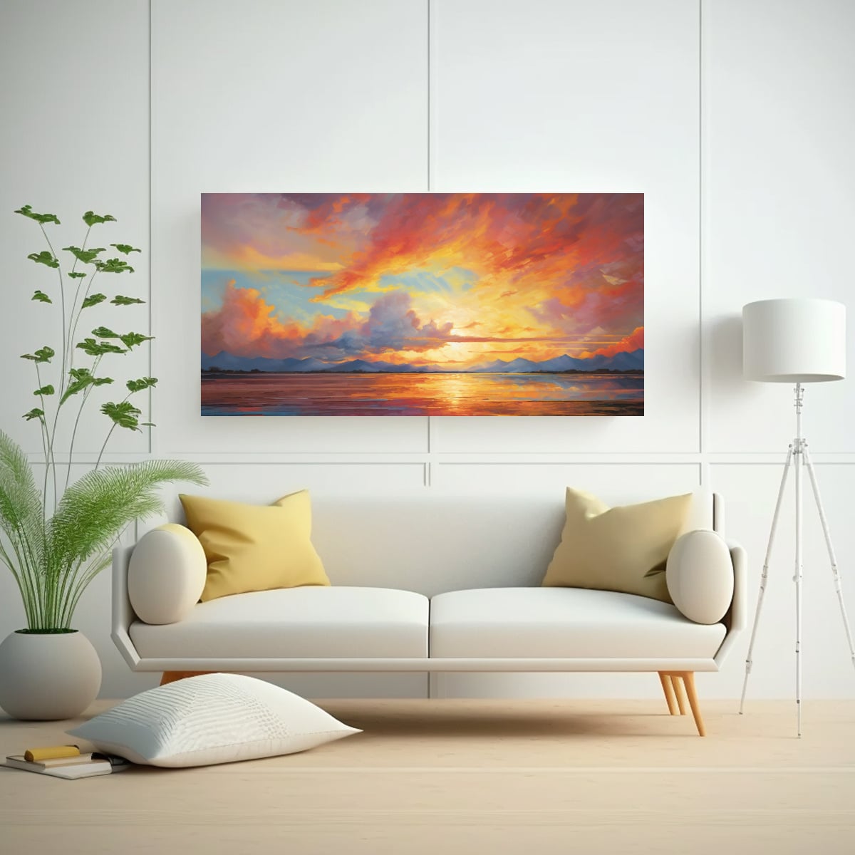 PINTURAS DECORATIVAS DE CIELOS AL AMANECER Y 80X40 CM - 2