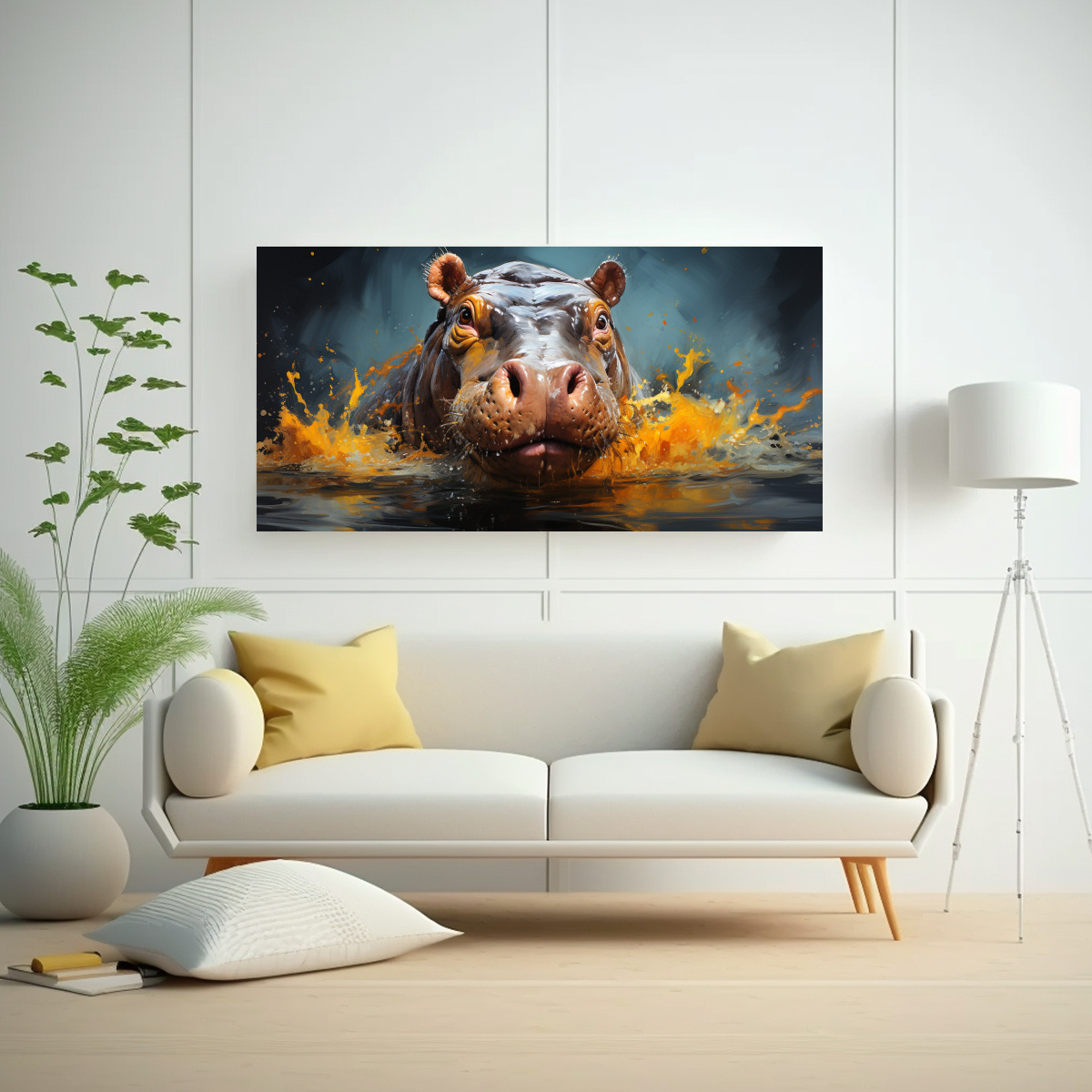 CUADRO EN BASTIDOR ESTILO PINTURA AL ESTILO ÓLEO 100X50 CM - 2