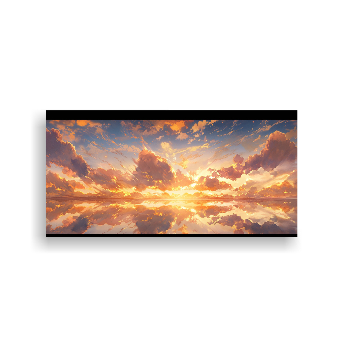 CUADROS ABSTRACTOS AL AMANECER Y ATARDECER CON 60X30 CM - 1