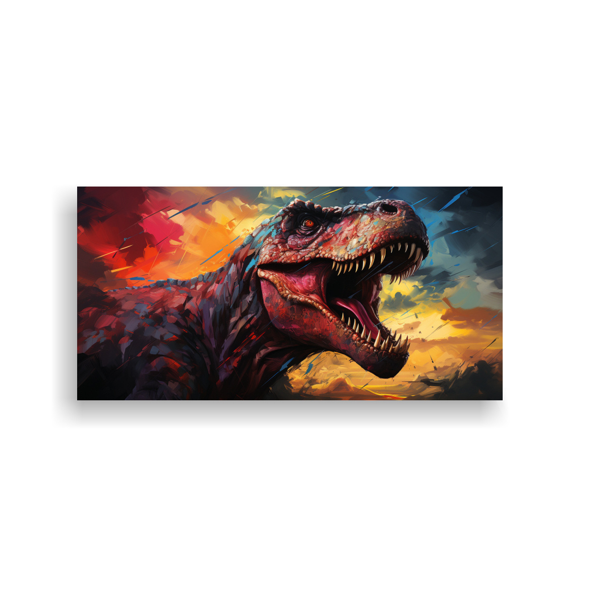 CUADRO MODERNO DINOSAURIOS LEGENDARIOS ESTILO 140X70 CM - 1
