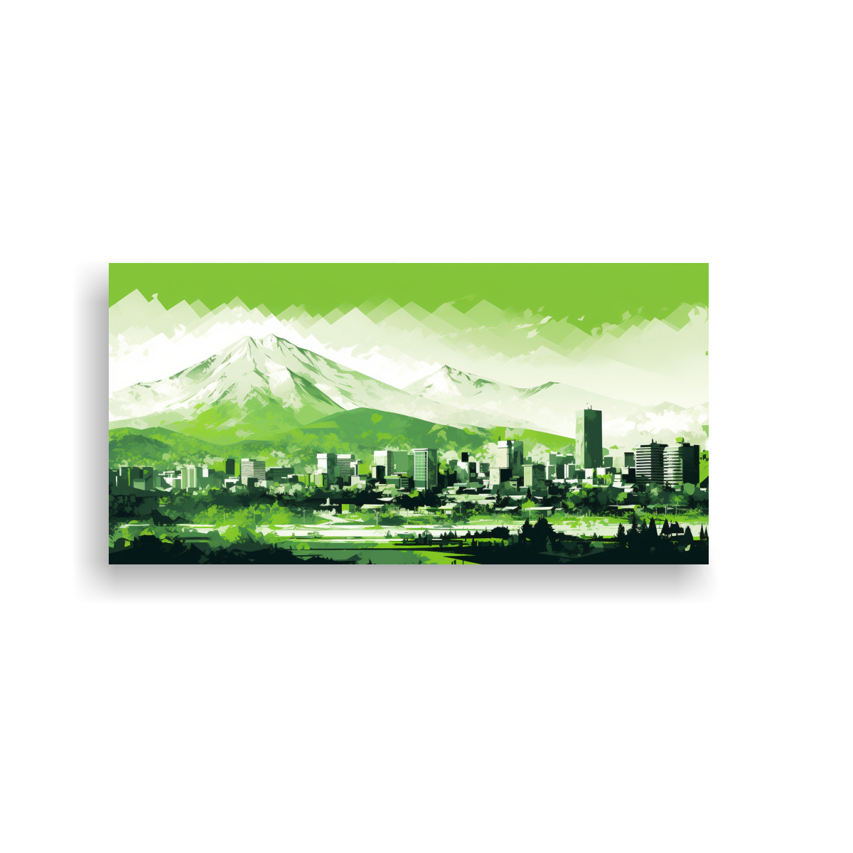 CUADRO ESTÉTICA DE SANTIAGO EN CHILE EN COLORES 140X70 CM - 1
