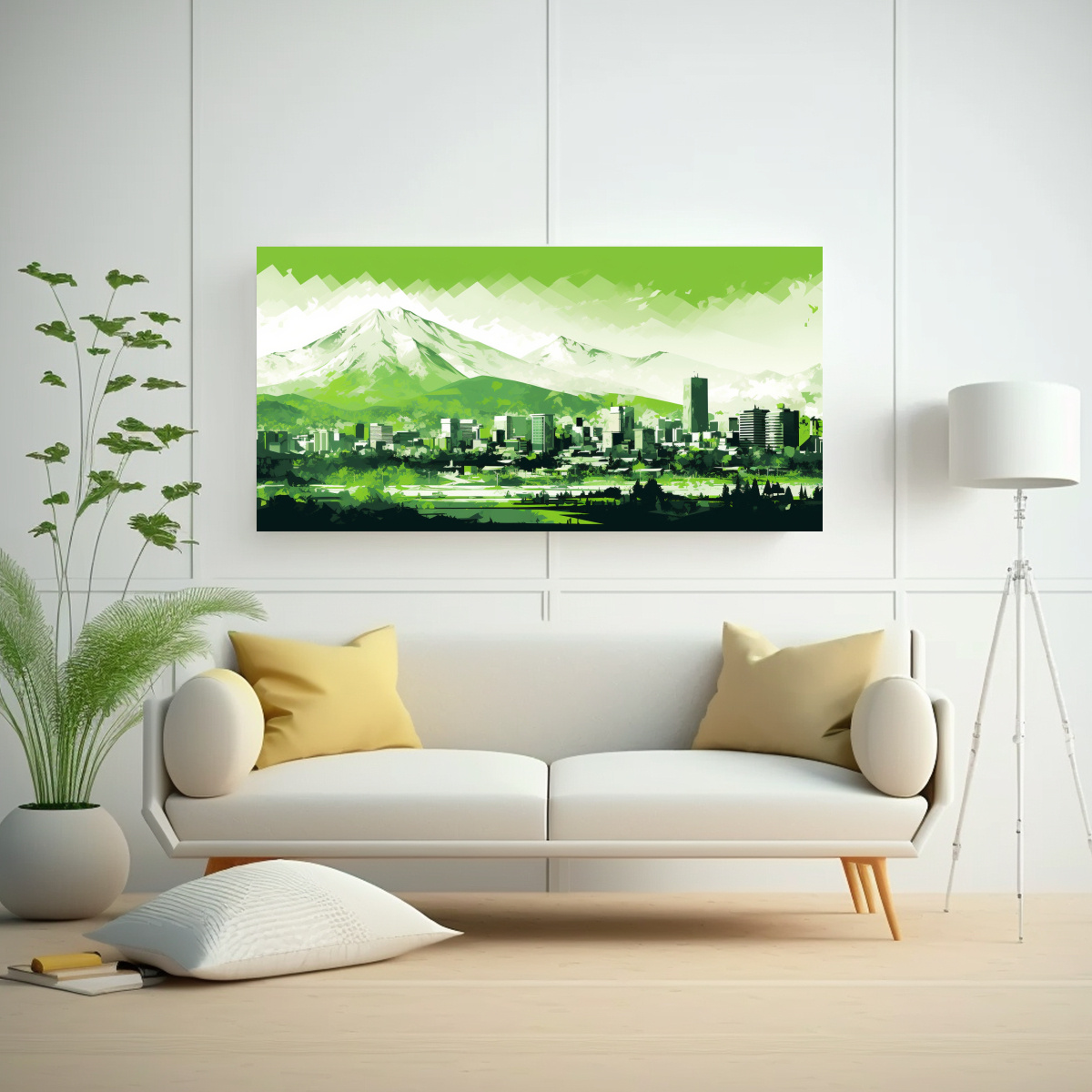 CUADRO ESTÉTICA DE SANTIAGO EN CHILE EN COLORES 140X70 CM - 2