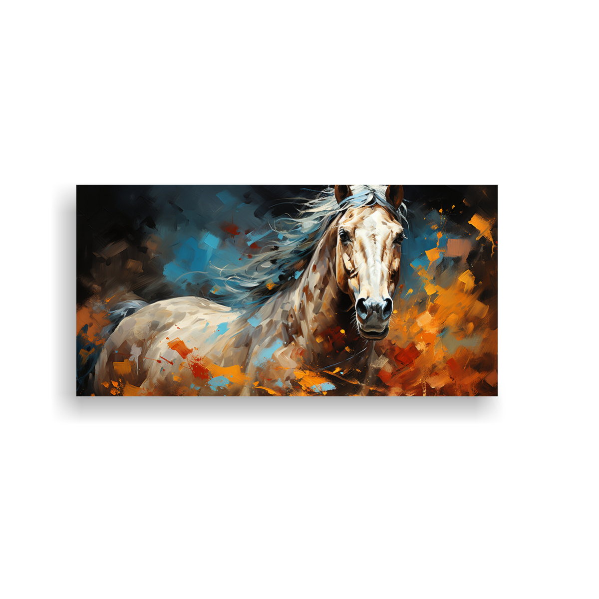 CUADRO ABSTRACTO DE CABALLO APPALOOSA EN ESTILO 80X40 CM - 1
