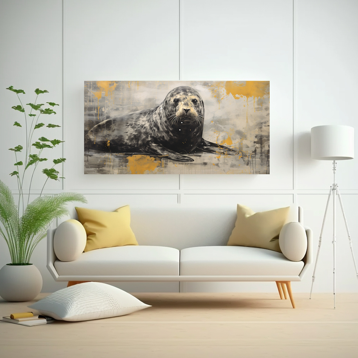 ARTE DE PARED VINTAGE IMPACTANTE A SELLOS EN 120X60 CM - 2