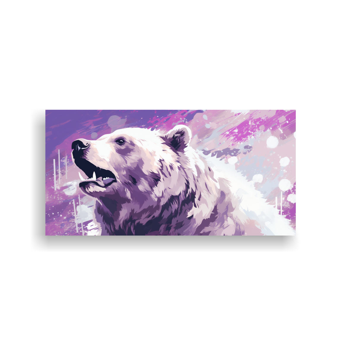 PINTURA DECORATIVA: COMPOSICIÓN IMPRESA DE OSO 100X50 CM - 1