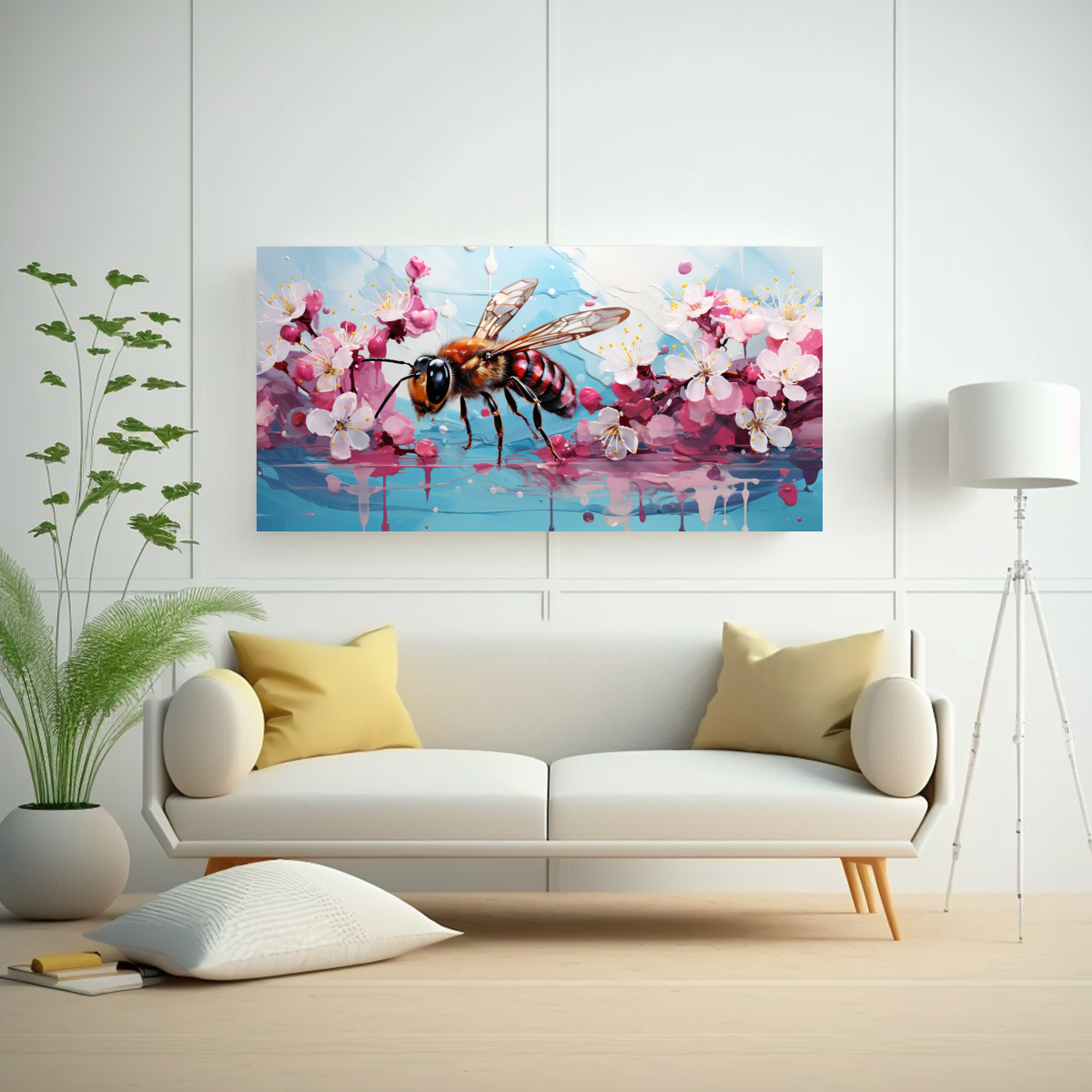 FOTOGRAFÍA DE ARTE FINO CON COLORES NEOPOP EN 140X70 CM - 2