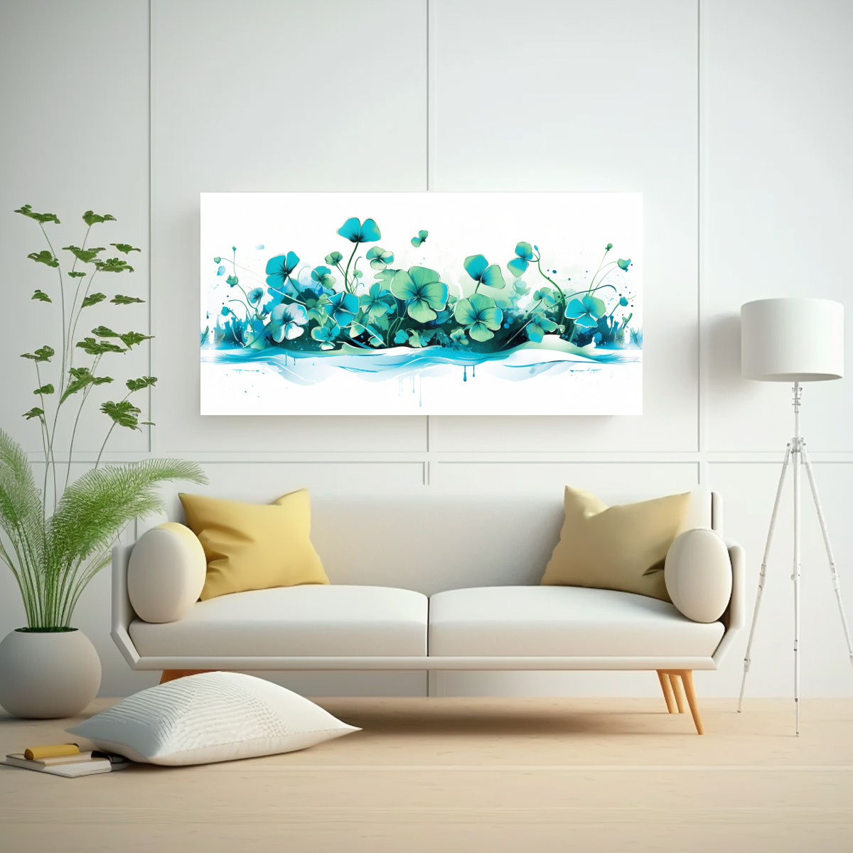 PINTURAS DECORATIVAS DE ARTE FINO DE HIERBAS DE 160X80 CM - 2