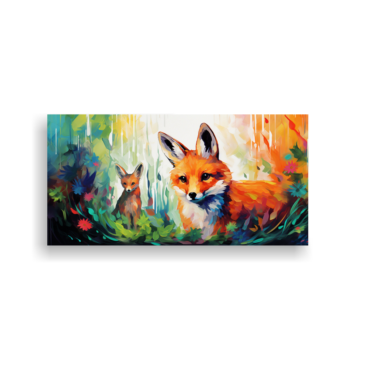 PINTURAS DECORATIVAS DE ANIMALES DEL BOSQUE EN 120X60 CM - 1