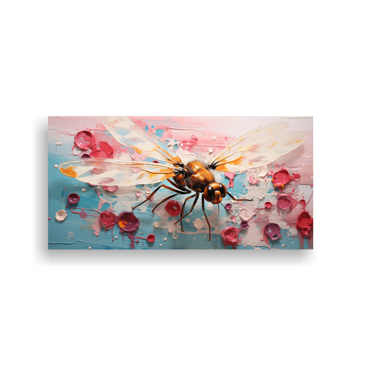 CUADRO ACUARELA TEMÁTICA FLY EN ALABASTRO Y 160X80 CM - 1