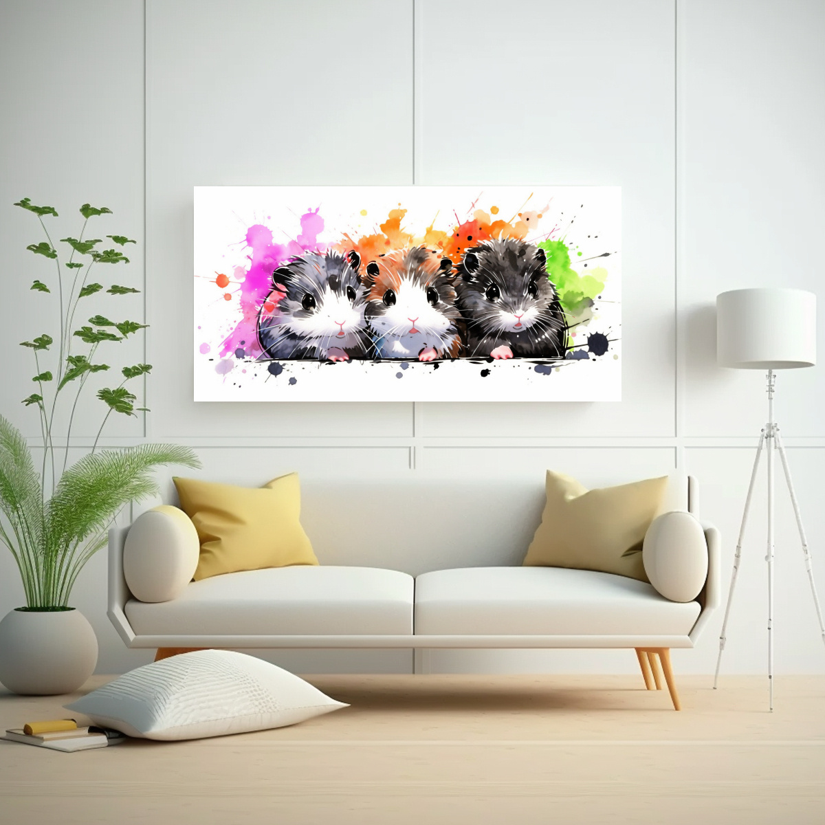 LIENZO DE COCINA A RAYAS PARA HAMSTERS EN COLORES 140X70 CM - 2