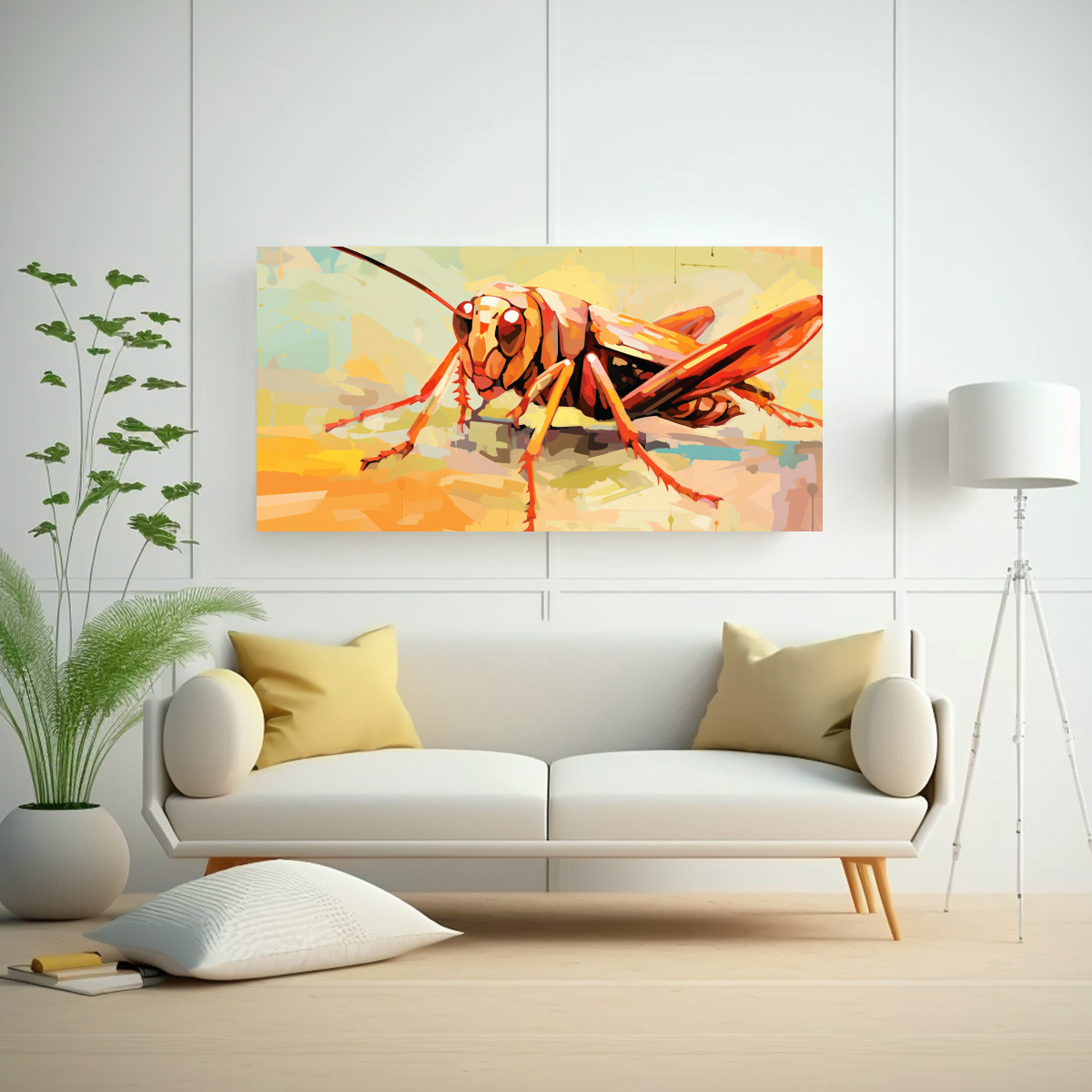 CUADRO DECORATIVO DE ARTE POP: SALTAMONTES EN 80X40 CM - 2
