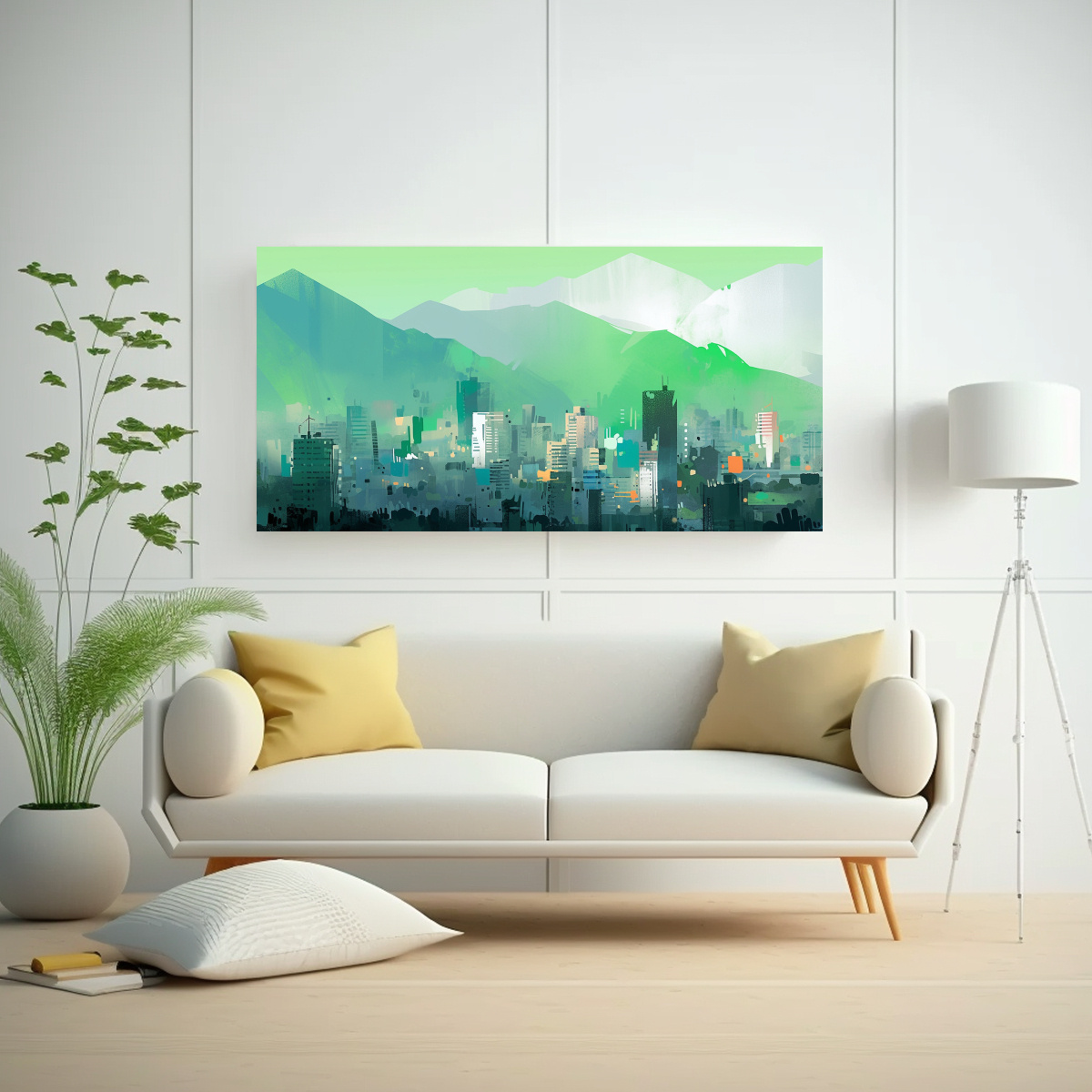 CUADRO IMPRESIONANTE DE SANTIAGO EN CHILE EN 60X30 CM - 2