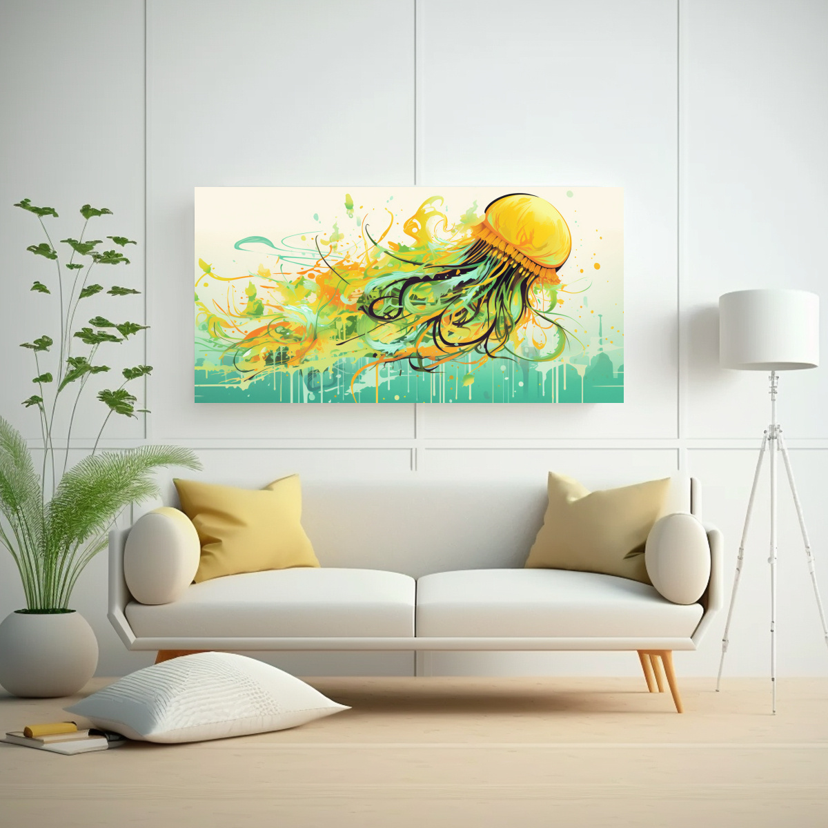 PINTURA VANGUARDIA CLÁSICA: MEDUSA EN COLORES 120X60 CM - 2