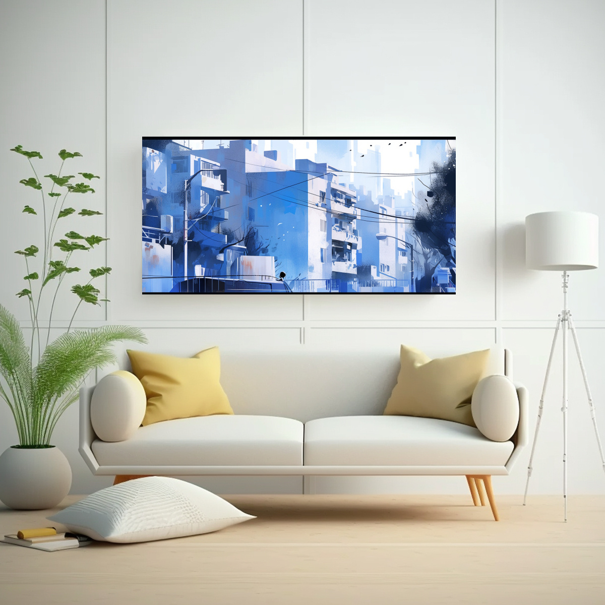 PINTURA EN BASTIDOR ENIGMÁTICA DE SANTIAGO, 160X80 CM - 2