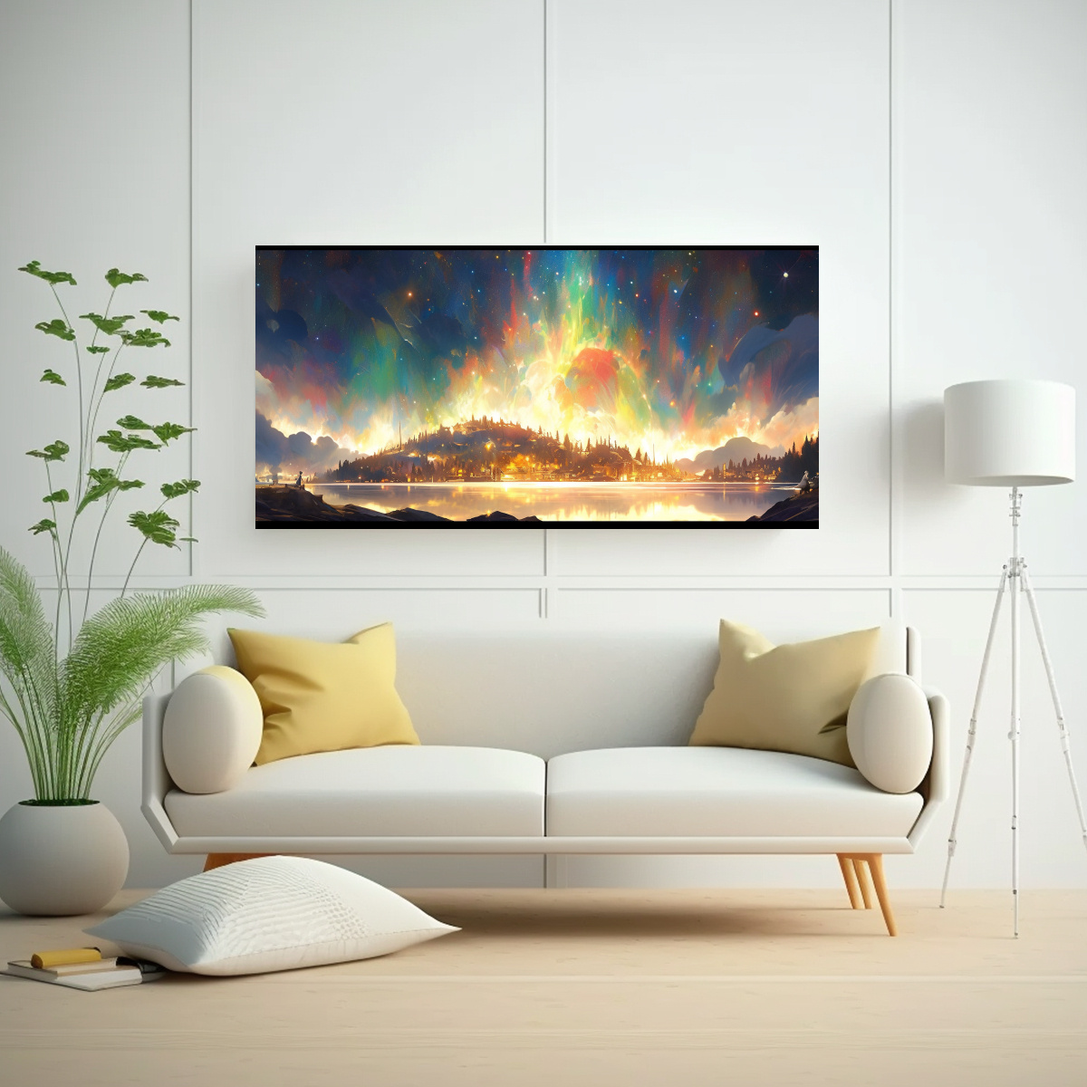 PINTURAS ABSTRACTAS DE DECORACIÓN CON TEMÁTICA 100X50 CM - 2