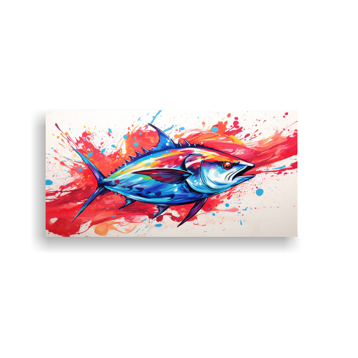 CUADRO TELA ESTILO GALERÍA TUNAS ESCARLATA Y 40X20 CM - 1