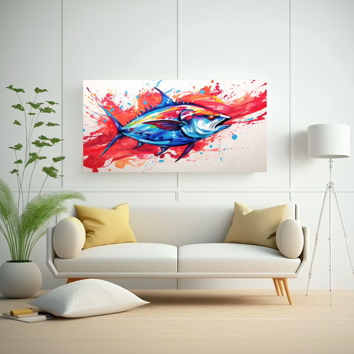 CUADRO TELA ESTILO GALERÍA TUNAS ESCARLATA Y 40X20 CM - 2