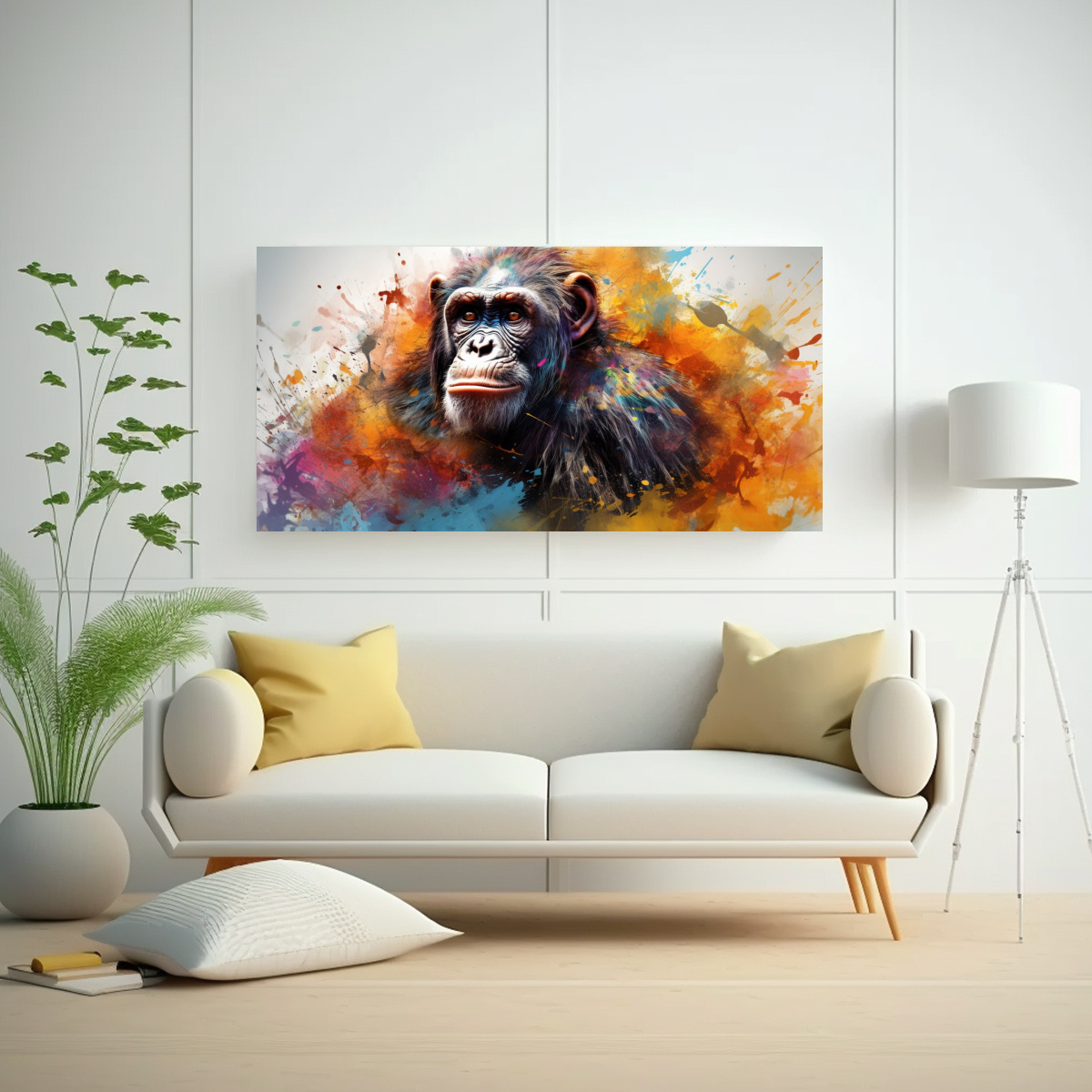 CUADRO MODERNO DE INTENSIDAD Y COLOR EN ESTILO 80X40 CM - 2