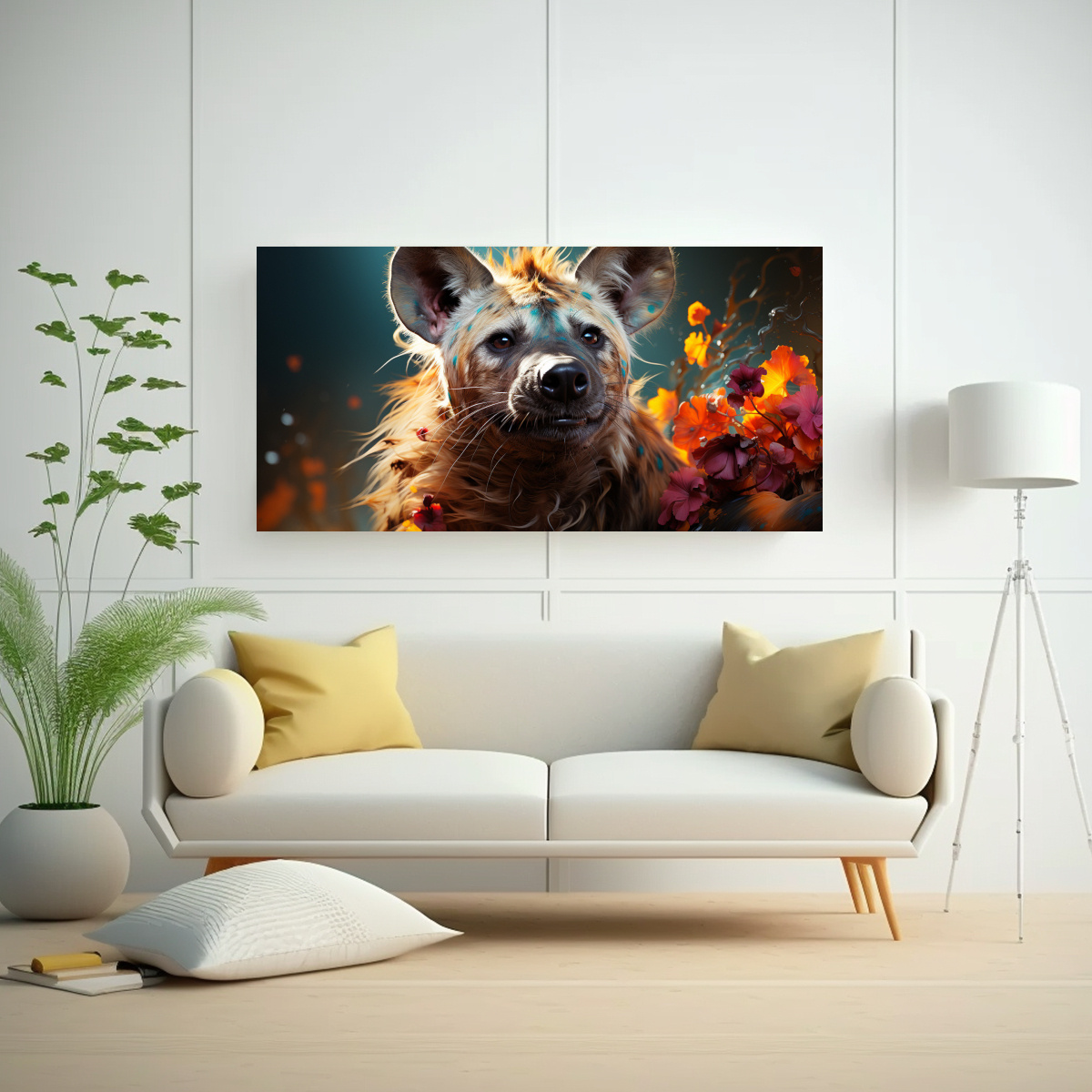 IMPRESO DE ARTE PARA CUARTO DE HIENA EN ESTILO 40X20 CM - 2