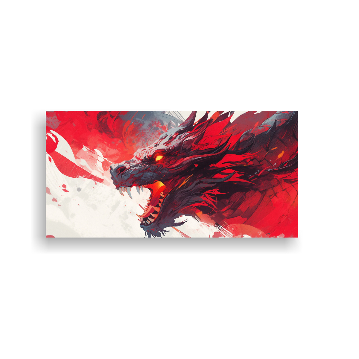 PINTURAS DECORATIVAS INSPIRADAS EN UN DRAGÓN EN 140X70 CM - 1