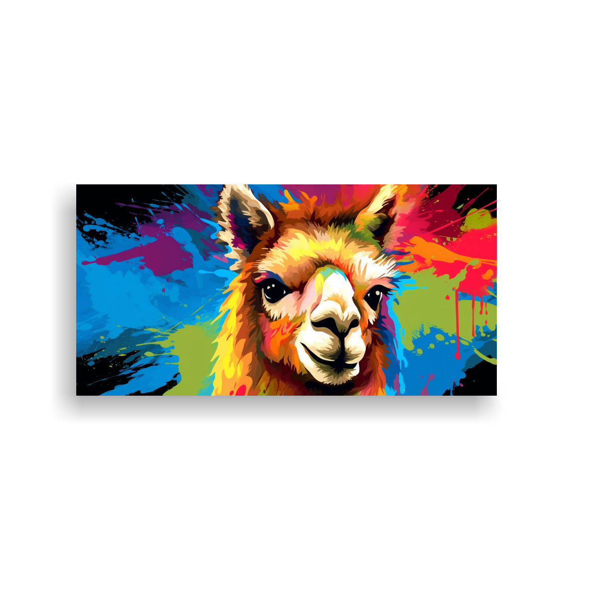 PINTURA DECORATIVA DE ALPACA EN COLORES DEL 80X40 CM - 1