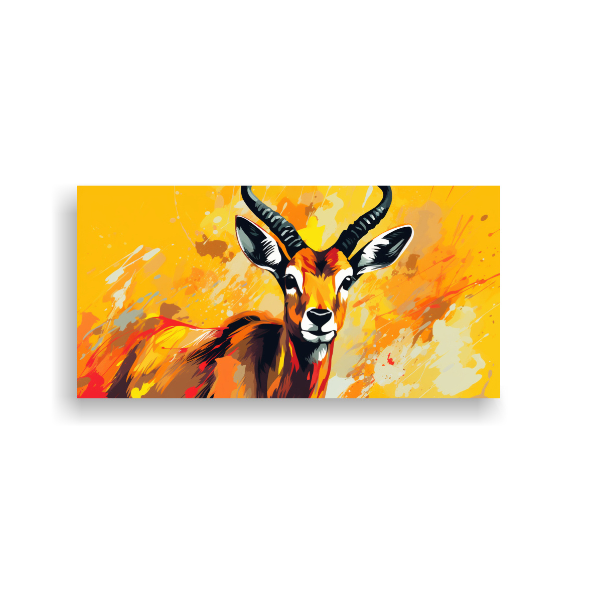 PINTURA EXPRESA CLÁSICO: ANTÍLOPE AMARILLO NEO 100X50 CM - 1