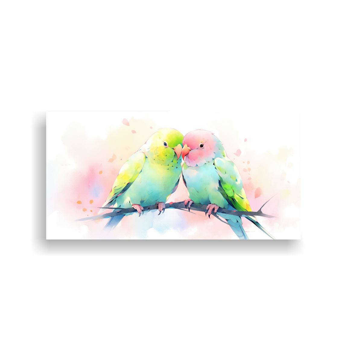 PINTURAS DE PARED DE AMOR EN ACUARELAS Y PASTELES 140X70 CM - 1