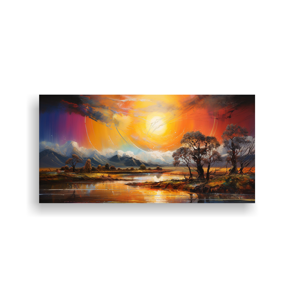 PINTURAS ABSTRACTAS DE PAISAJES CON COLORES DEL 40X20 CM - 1