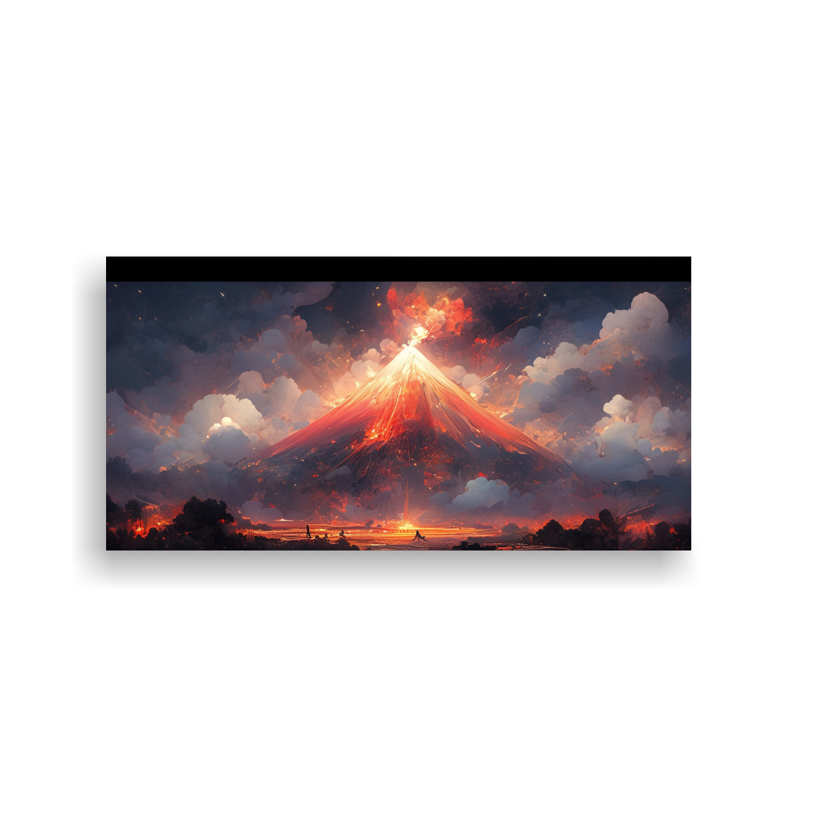 HORIZONTAL ARMONÍA: VOLCÁN CON ARCOÍRIS Y 140X70 CM - 1