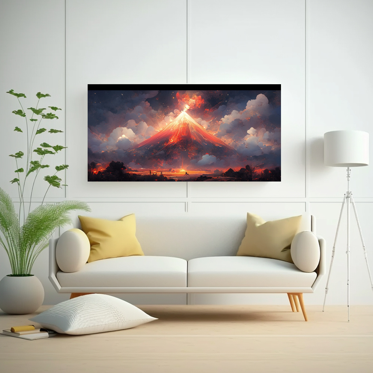 HORIZONTAL ARMONÍA: VOLCÁN CON ARCOÍRIS Y 140X70 CM - 2