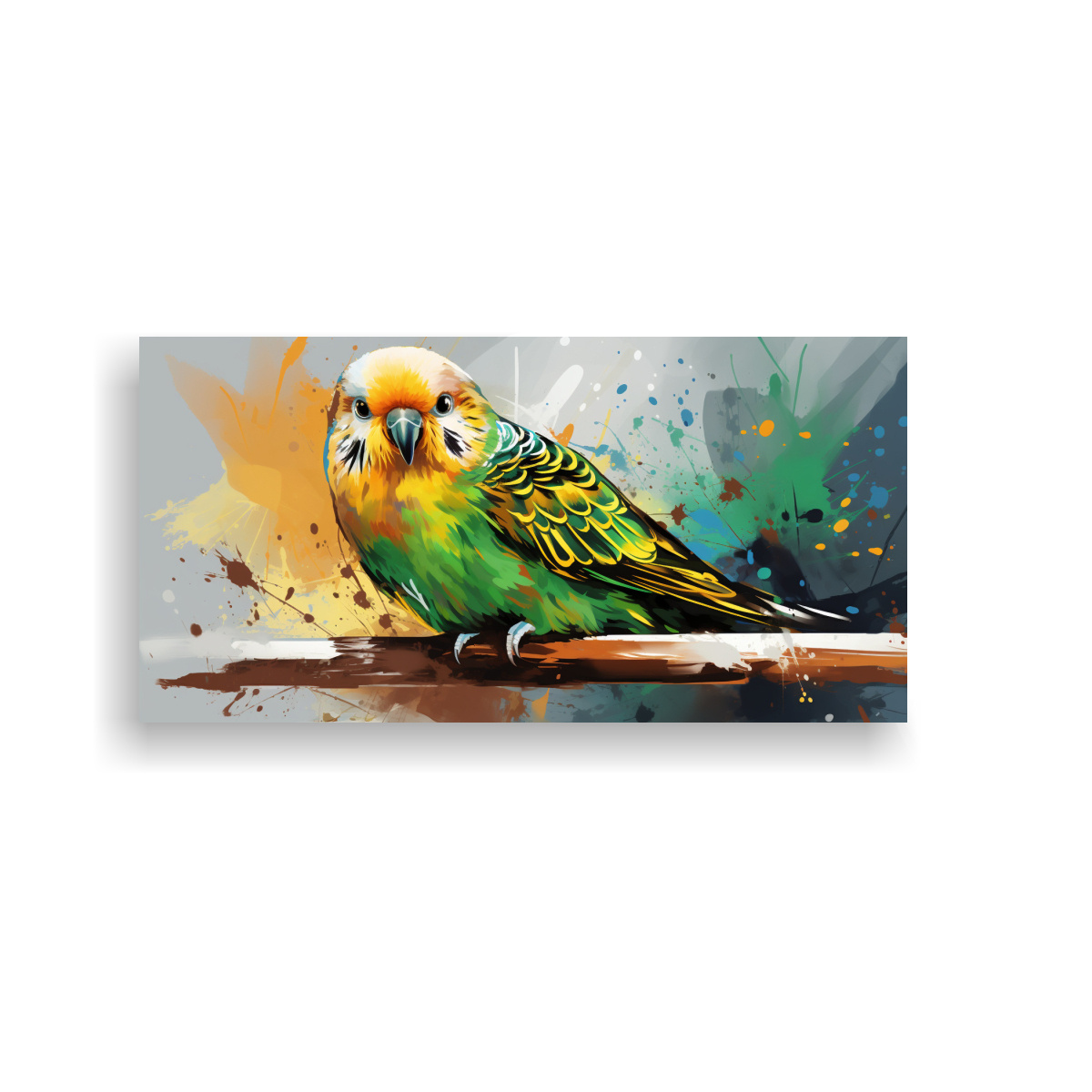 CUADRO VANGUARDIA IMPACTO VISUAL UN PERIQUITO EN 120X60 CM - 1