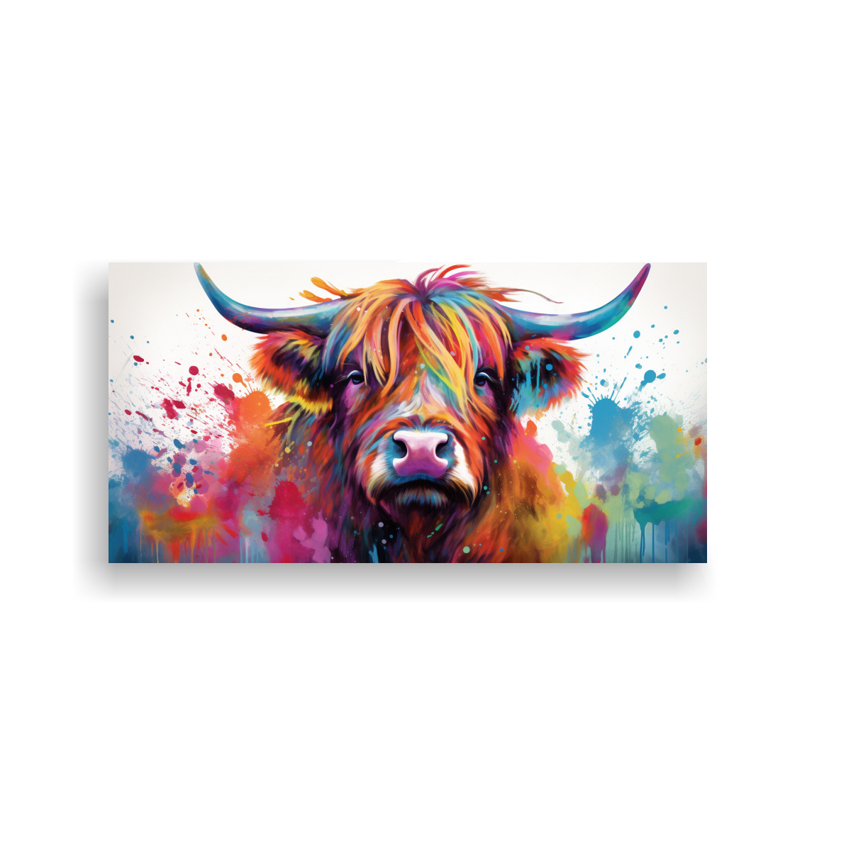 CUADRO DECORATIVO NEO POP DE VACA DE LAS 120X60 CM - 1