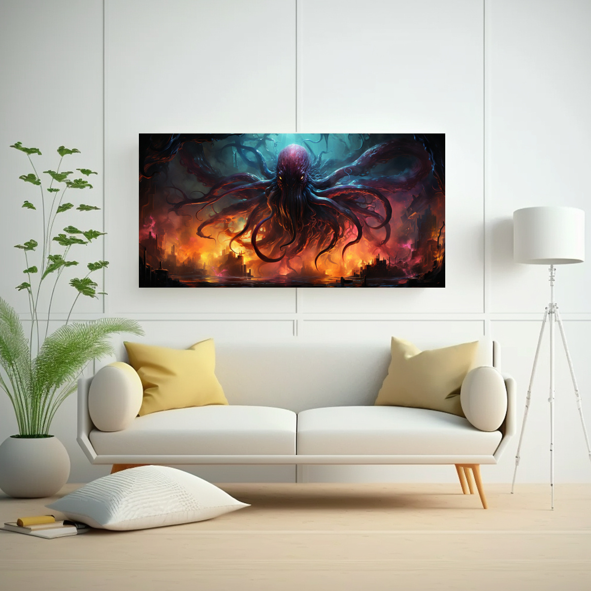 PINTURA DE ARTE EXPRESIÓN PARA CUARTO CON ESTILO 160X80 CM - 2