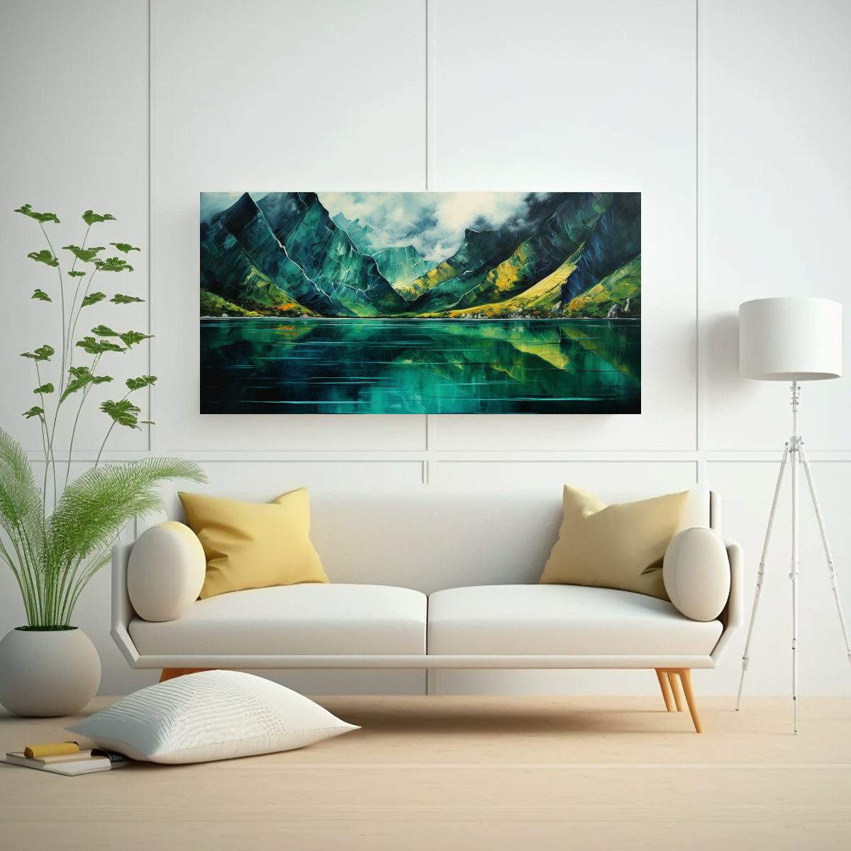 PINTURA ABSTRACTA RELIEVE MONTAÑAS JUNTO AL 140X70 CM - 2