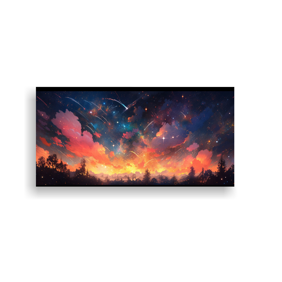 PINTURA DE EXPRESIÓN ARTÍSTICA DE LA NOCHE CON 40X20 CM - 1