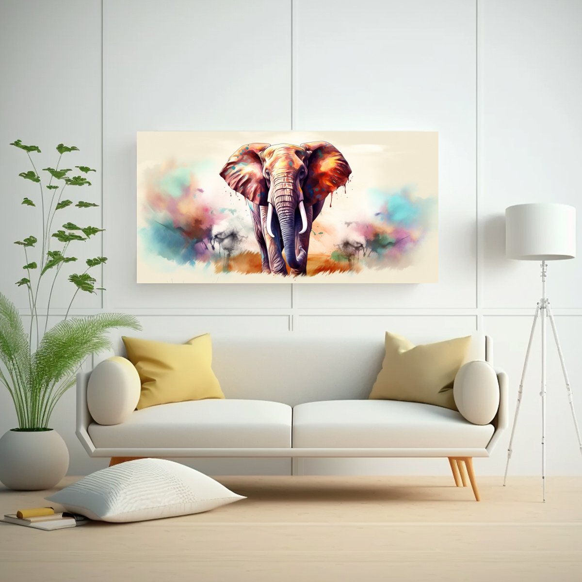 PINTURA INSPIRADORA DE ELEFANTE AFRICANO EN 160X80 CM - 2