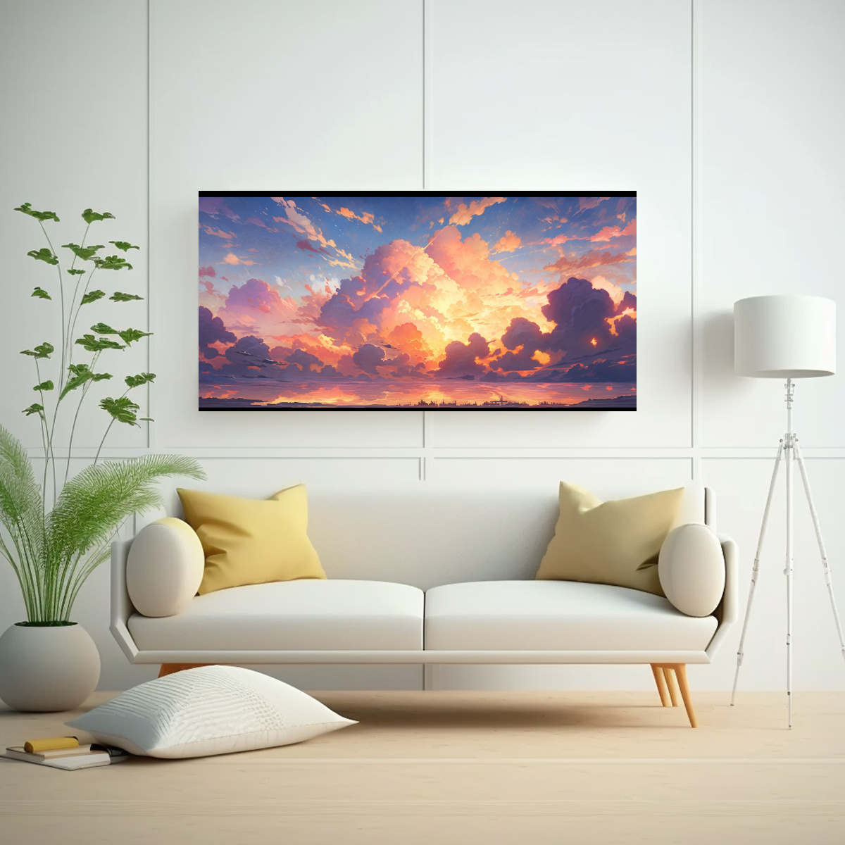 PINTURAS DE DECORACIÓN: PAISAJES COLORIDOS DE 80X40 CM - 2