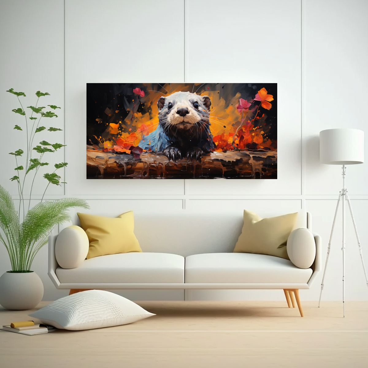 CUADRO DECORATIVO ESTILO PINTURA AL ESTILO ÓLEO 120X60 CM - 2