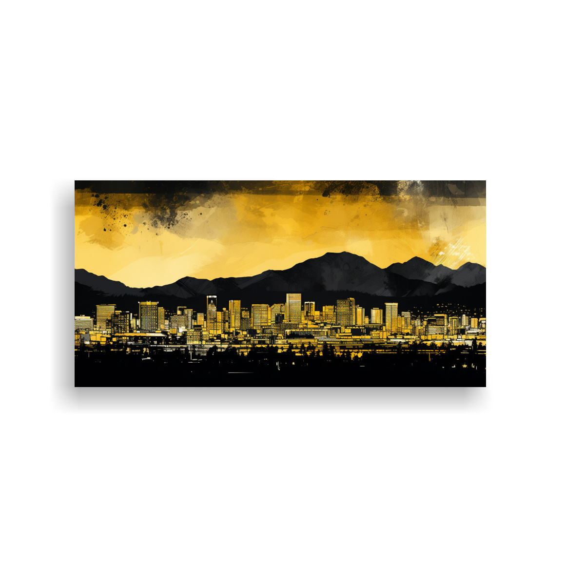 PINTURA GALERÍA ESTILO ESTRELLADOS SANTIAGO 40X20 CM - 1