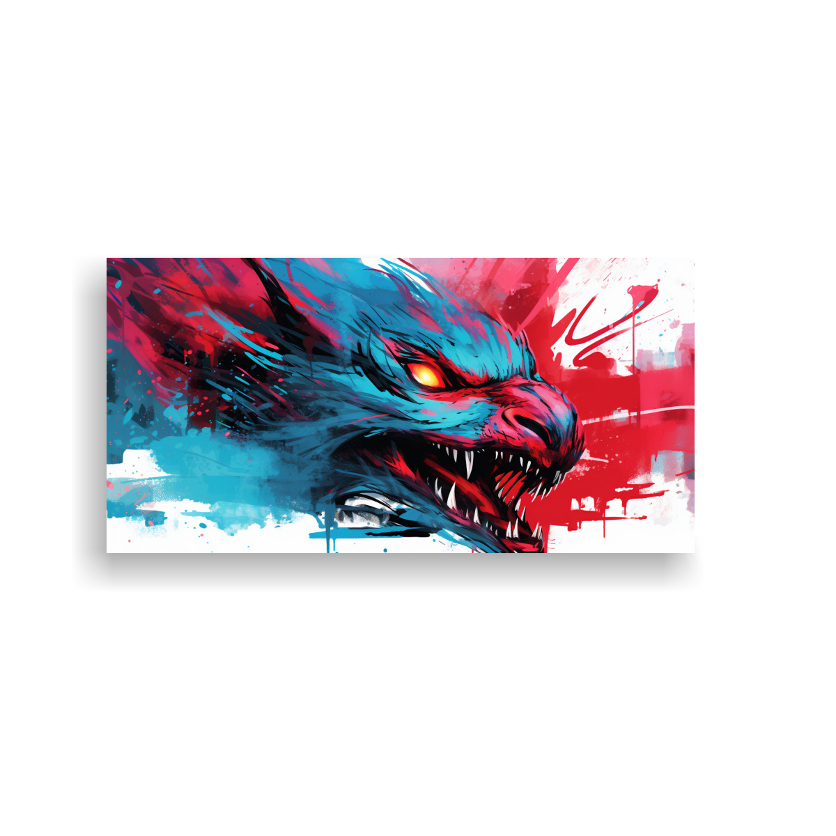 PINTURA DECORATIVA DE VANGUARDIA: DRAGÓN EN 120X60 CM - 1