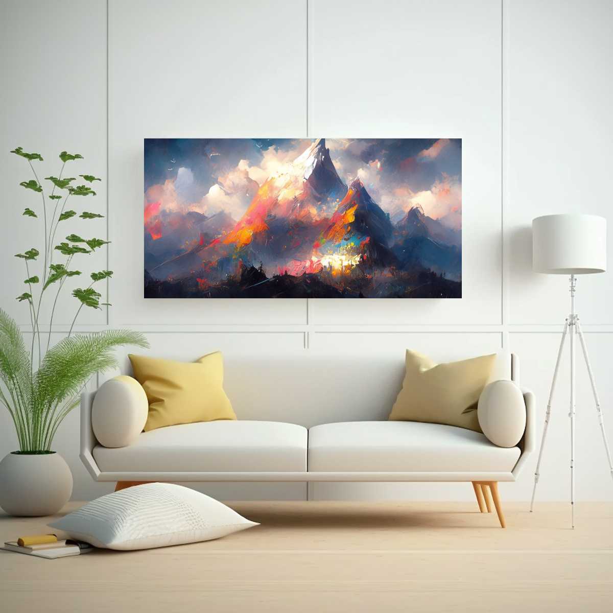 PAISAJES MONTAÑOSOS NEGROS FAMOSOS CON 120X60 CM - 2